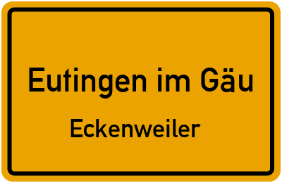 Straßenverzeichnis Eutingen im Gäu Eckenweiler