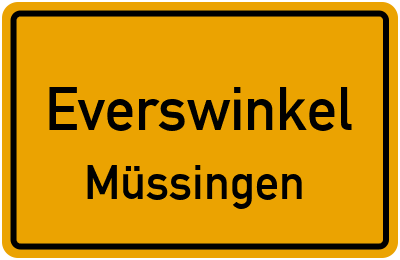 Straßenverzeichnis Everswinkel Müssingen