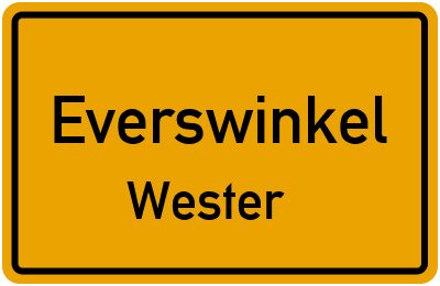 Straßenverzeichnis Everswinkel Wester