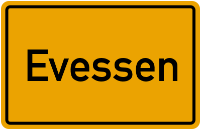 Ortsschild von Gemeinde Evessen in Niedersachsen