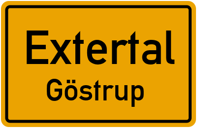 Ortsschild Extertal Göstrup
