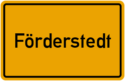 Ortsschild von Gemeinde Förderstedt in Sachsen-Anhalt