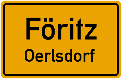 Straßenverzeichnis Föritz Oerlsdorf