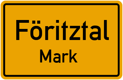 Straßenverzeichnis Föritztal Mark