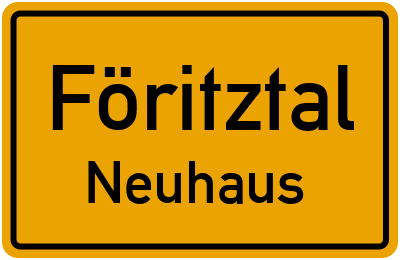 Straßenverzeichnis Föritztal Neuhaus