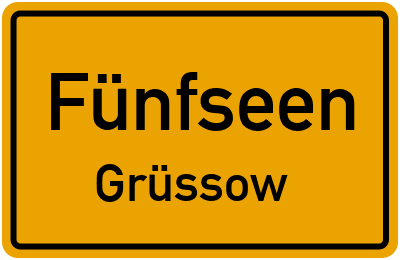 Straßenverzeichnis Fünfseen Grüssow