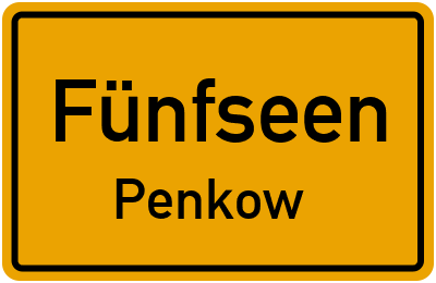 Straßenverzeichnis Fünfseen Penkow