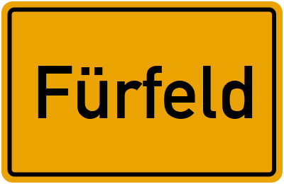 Ortsschild von Fürfeld in Rheinland-Pfalz