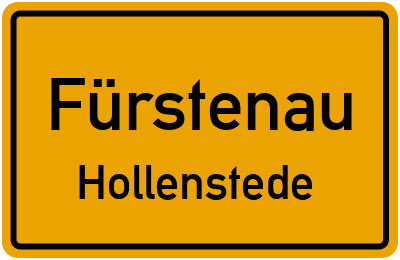 Ortsschild Fürstenau Hollenstede