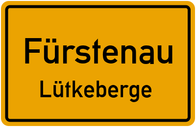 Ortsschild Fürstenau Lütkeberge