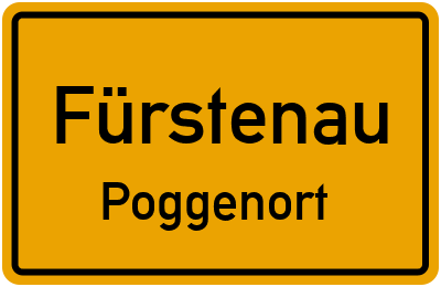 Ortsschild Fürstenau Poggenort