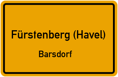 Straßenverzeichnis Fürstenberg (Havel) Barsdorf