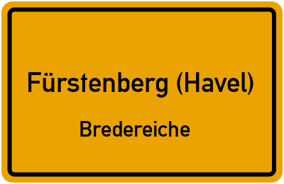 Straßenverzeichnis Fürstenberg (Havel) Bredereiche