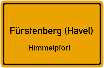 Straßenverzeichnis Fürstenberg (Havel) Himmelpfort