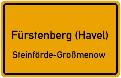 Straßenverzeichnis Fürstenberg (Havel) Steinförde-Großmenow
