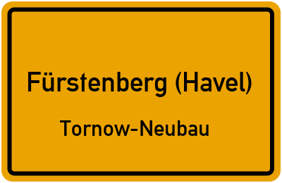 Straßenverzeichnis Fürstenberg (Havel) Tornow-Neubau