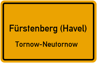 Straßenverzeichnis Fürstenberg (Havel) Tornow-Neutornow