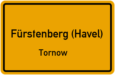 Straßenverzeichnis Fürstenberg (Havel) Tornow