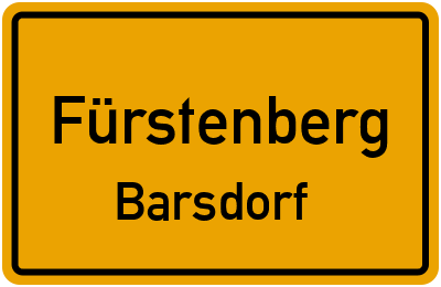Straßenverzeichnis Fürstenberg Barsdorf