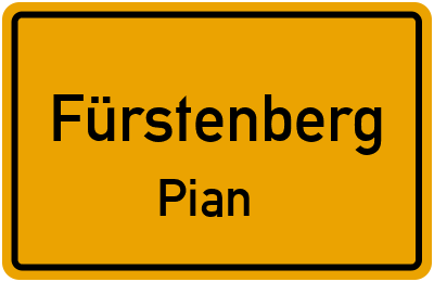 Straßenverzeichnis Fürstenberg Pian