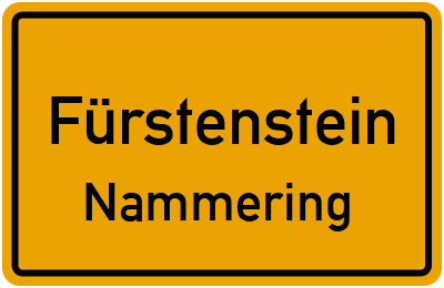 Ortsschild Fürstenstein Nammering