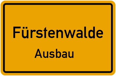 Straßenverzeichnis Fürstenwalde Ausbau