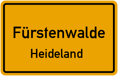 Straßenverzeichnis Fürstenwalde Heideland