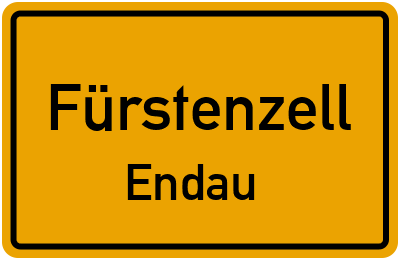 Ortsschild Fürstenzell Endau