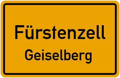 Ortsschild Fürstenzell Geiselberg