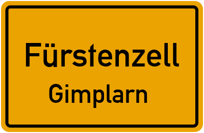 Ortsschild Fürstenzell Gimplarn