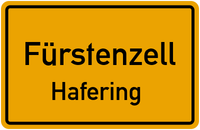 Ortsschild Fürstenzell Hafering