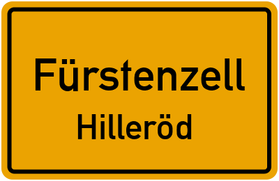Ortsschild Fürstenzell Hilleröd