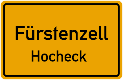 Straßenverzeichnis Fürstenzell Hocheck