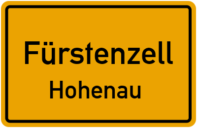 Ortsschild Fürstenzell Hohenau