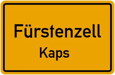 Ortsschild Fürstenzell Kaps