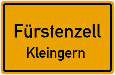 Ortsschild Fürstenzell Kleingern