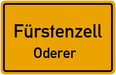Straßenverzeichnis Fürstenzell Oderer