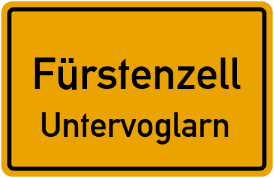 Straßenverzeichnis Fürstenzell Untervoglarn