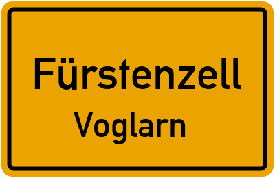 Ortsschild Fürstenzell Voglarn
