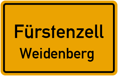 Ortsschild Fürstenzell Weidenberg