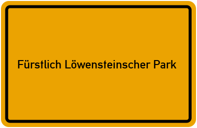 Fürstlich Löwensteinscher Park
