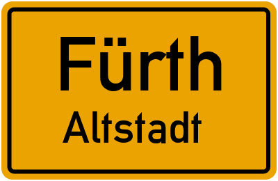 Straßenverzeichnis Fürth Altstadt