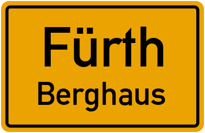 Straßenverzeichnis Fürth Berghaus