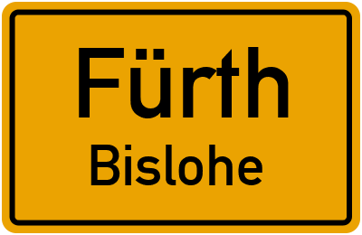 Ortsschild Fürth Bislohe