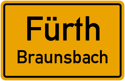 Straßenverzeichnis Fürth Braunsbach