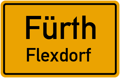 Ortsschild Fürth Flexdorf