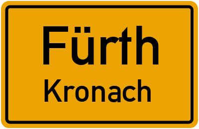 Straßenverzeichnis Fürth Kronach