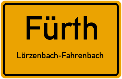 Straßenverzeichnis Fürth Lörzenbach-Fahrenbach