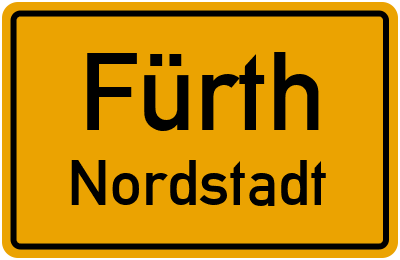 Ortsschild Fürth Nordstadt