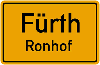 Straßenverzeichnis Fürth Ronhof